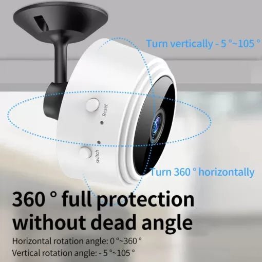 A9 1080P HD Magnetic WiFi Mini Camera | Wireless Security Camera with Night Vision & HDSF App Support - jnty.pk