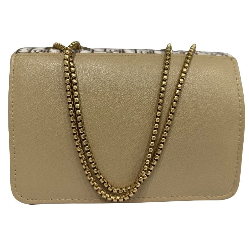 Beige | Dior Oblique Canvas & Leather Flap Clutch | Luxury Designer Handbag for Women - jnty.pk