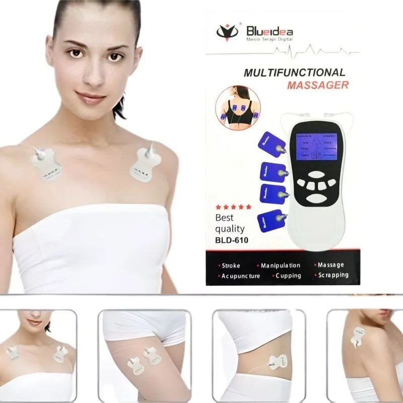 Digital Multifunctional Massager | Model BLD - 610 | Multifunctional Electric Pulse Massager for Pain Relief, Muscle Relaxation & Body Massage - jnty.pk