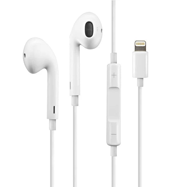 Genuine Certified Apple iPhone Handsfree | Wired Lightning Earphones | Deep Bass & Clear Sound | White - jnty.pk