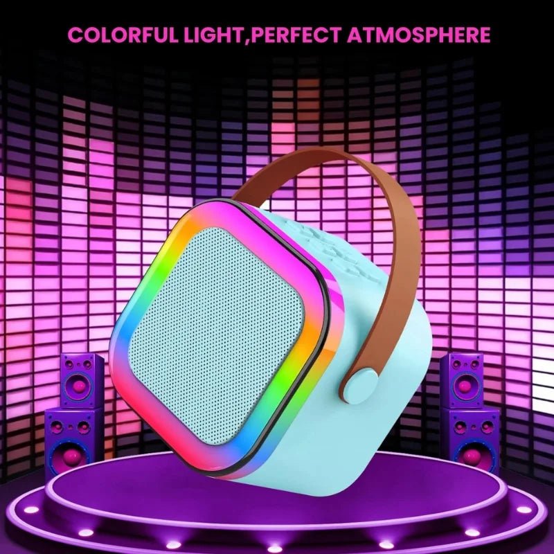 Karaoke Portable Wireless Bluetooth Speaker with Microphone Sound System for Singing and Parties (Random Color) - jnty.pk