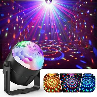 LED Disco Party Lights Crystal Magic Ball 3W RGB | Colorful Projection Lamp for Parties & Events - jnty.pk