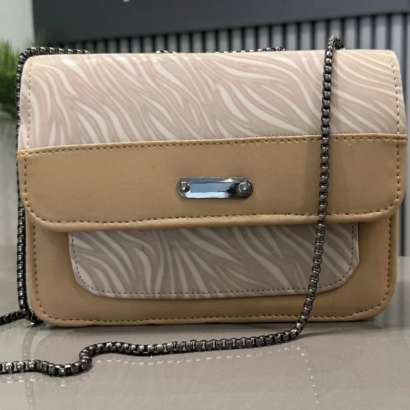 Luxury Women’s Shoulder Bag in Beige Faux Leather for Casual, Work, and Formal Use - jnty.pk