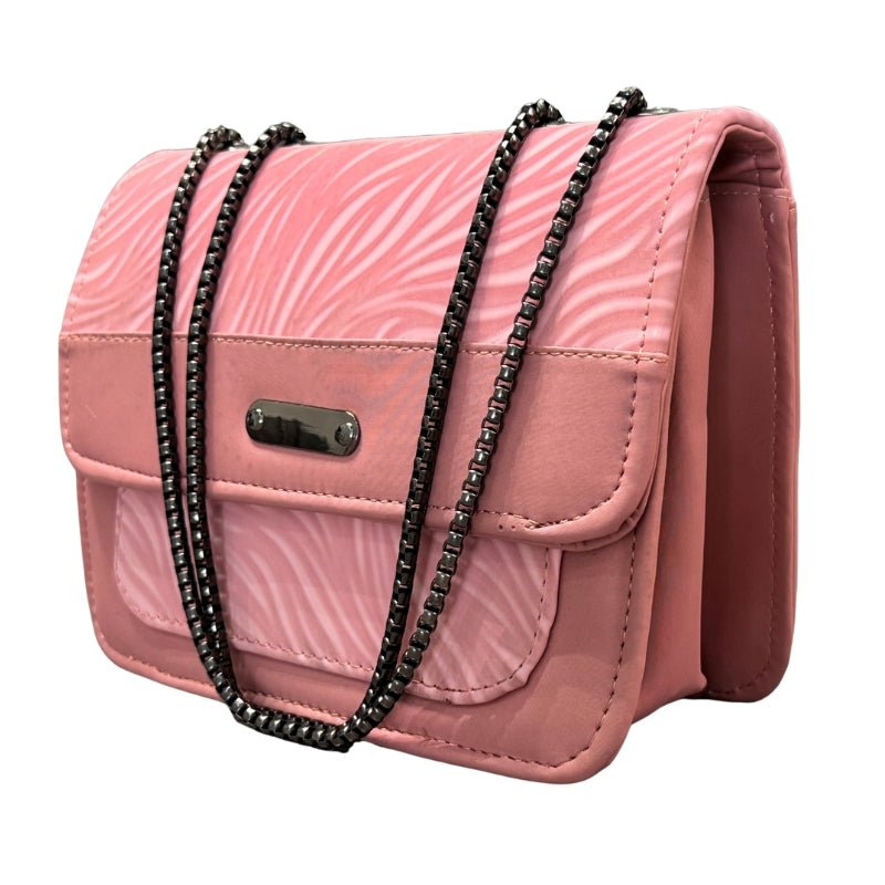 Luxury Women’s Shoulder Bag in Pink Faux Leather for Casual, Work, and Formal Use - jnty.pk