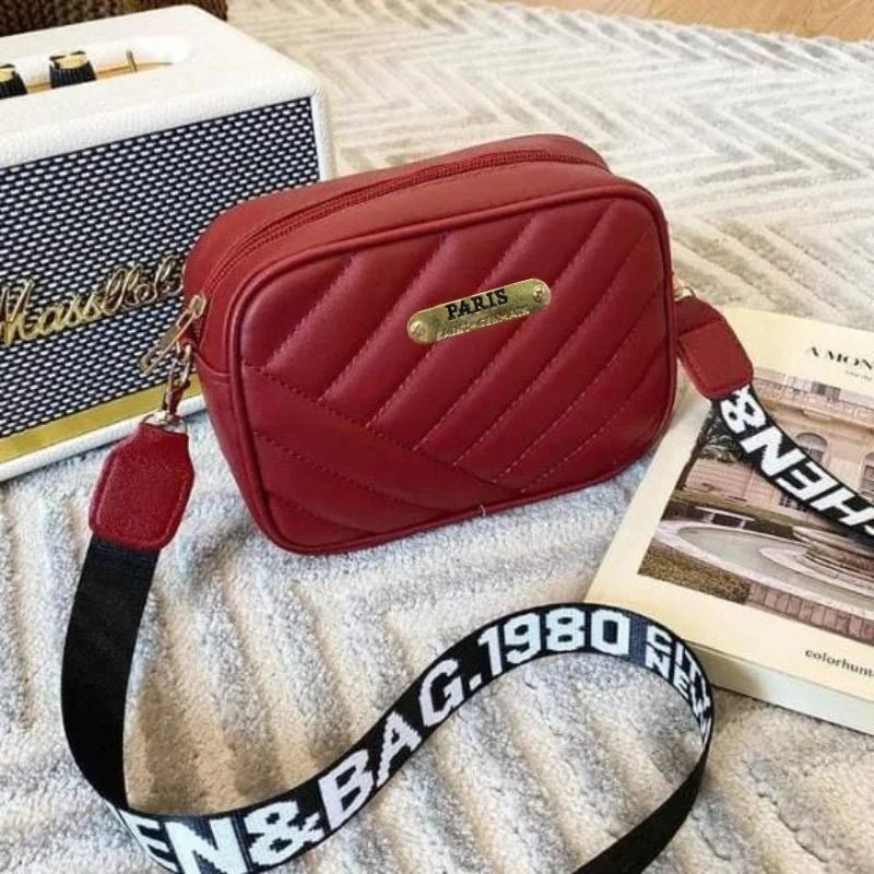 Maroon Leather Handbag for Girls & Women | Stylish Shoulder & Crossbody Bag | Daily Use & Gift - jnty.pk