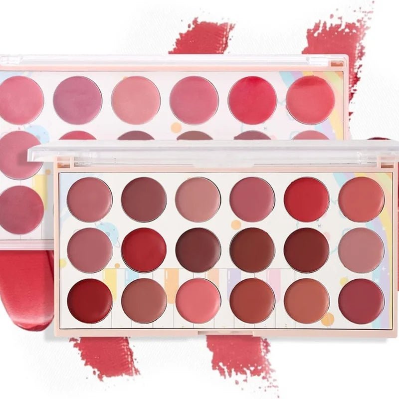 Moccallure Professional 18 - Colors Lipstick Kit | Long - Lasting, Hydrating & Compact Makeup Palette - jnty.pk