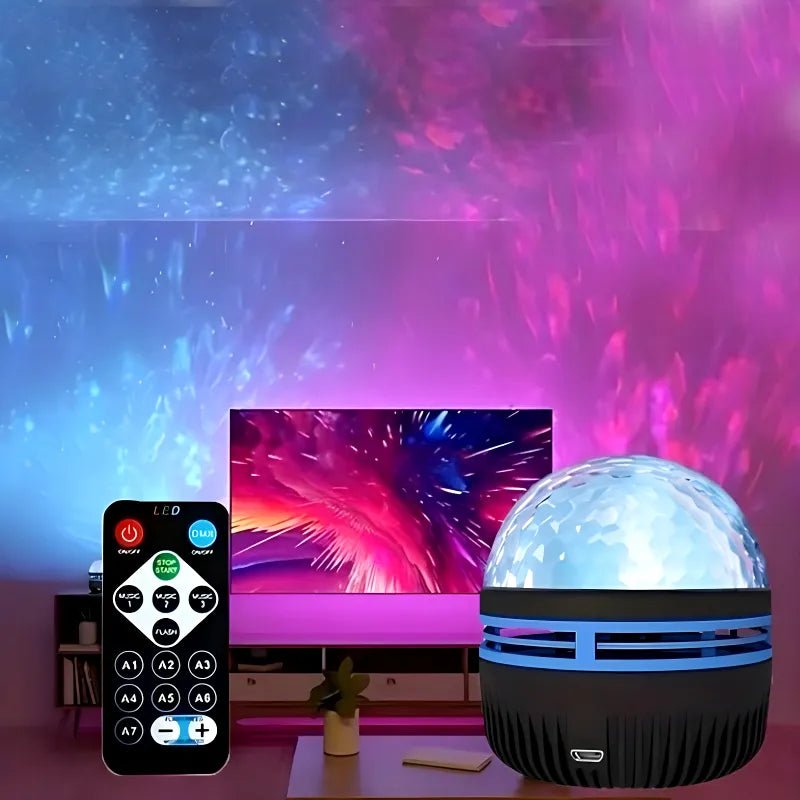 Q6 Mini LED Starry Projection Light with Remote Control | USB Galaxy Night Lamp - jnty.pk