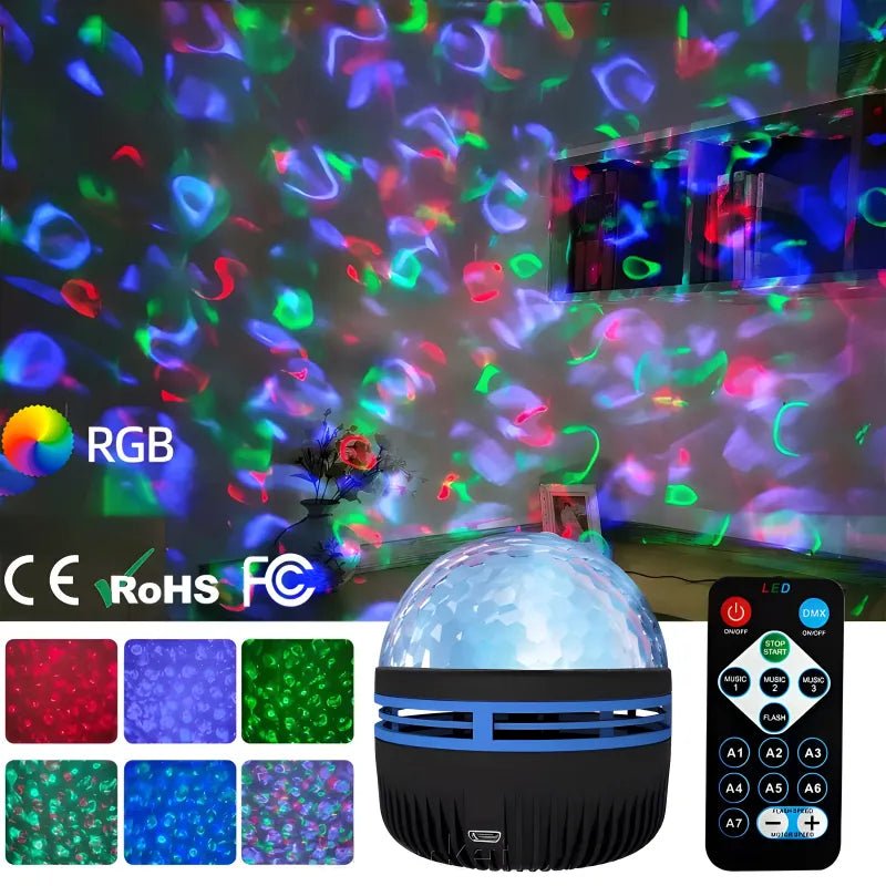 Q6 Mini LED Starry Projection Light with Remote Control | USB Galaxy Night Lamp - jnty.pk