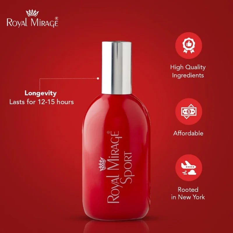 Royal Mirage Sport Eau De Cologne 120ml | Long - Lasting Refreshing Unisex Perfume - jnty.pk