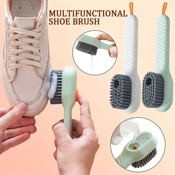 Shoe Brush with Liquid Dispensing | Multi - Purpose Cleaning Tool - jnty.pk