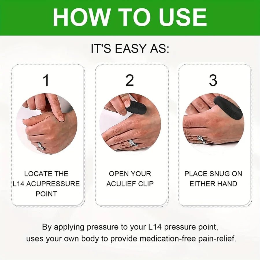 Sugar Control LI4 Acupressure Hand Clip | Stress & Migraine Relief | Random Color - jnty.pk