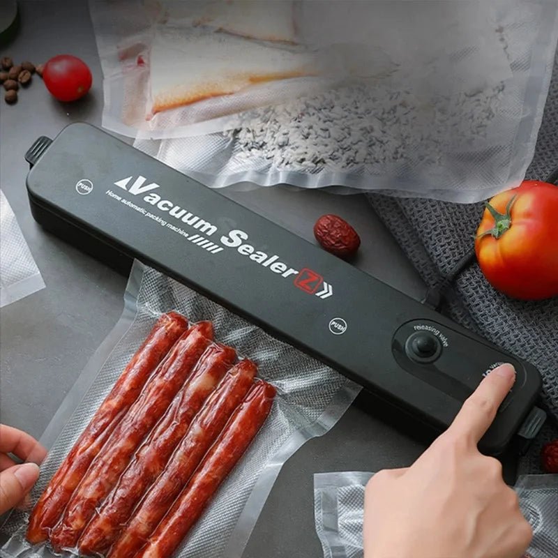 Vacuum Sealer Hand Machine ZKFK - 001 | Automatic Food Sealer with 5 Vacuum Bags for Fresh Food Storage - jnty.pk