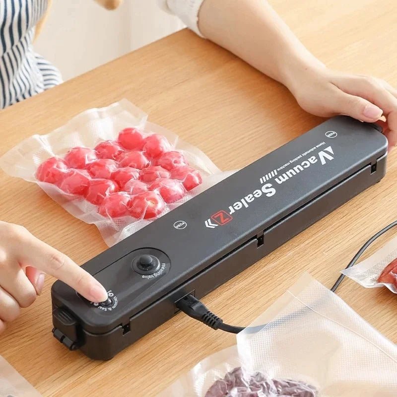 Vacuum Sealer Hand Machine ZKFK - 001 | Automatic Food Sealer with 5 Vacuum Bags for Fresh Food Storage - jnty.pk