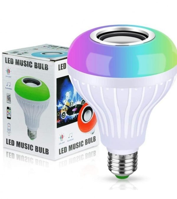 2 - in - 1 Smart LED Bulb with Bluetooth Speaker | RGB Color Light + Remote Control - jnty.pk