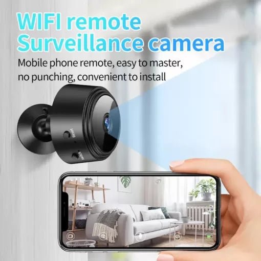 A9 1080P HD Magnetic WiFi Mini Camera | Wireless Security Camera with Night Vision & HDSF App Support - jnty.pk