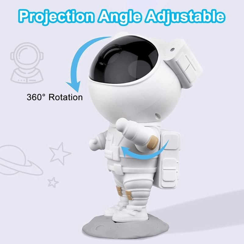 Astronaut Star Projector Night Light | Bring the Galaxy to Your Room | LED Nebula & Starry Sky Projection - jnty.pk