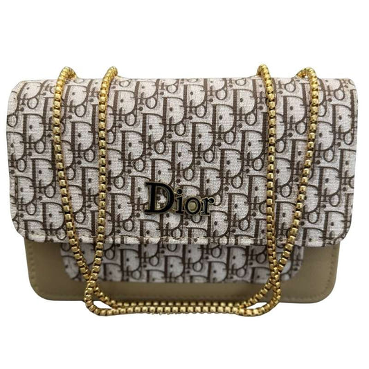 Beige | Dior Oblique Canvas & Leather Flap Clutch | Luxury Designer Handbag for Women - jnty.pk