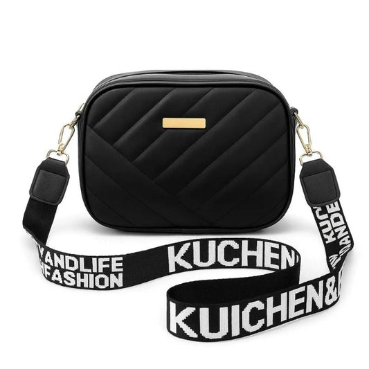 Black Leather Handbag for Girls & Women | Stylish Shoulder & Crossbody Bag | Daily Use & Gift - jnty.pk