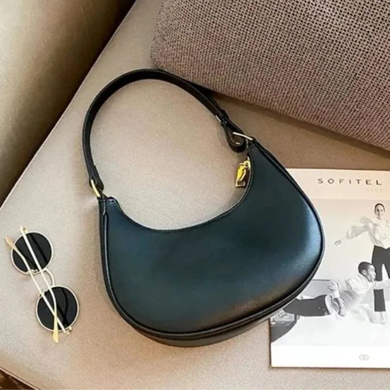 Black Luxury Fashion Hand Bag for Girls & Ladies | Stylish Shoulder & Crossbody Bag | Long Strap - jnty.pk