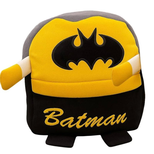 Cute Plush Batman Character Backpack | Stuffed School Bag & Gift for Kids - jnty.pk