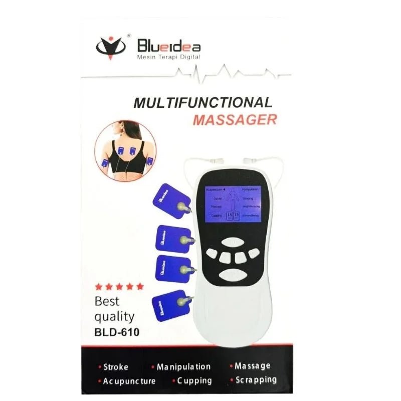 Digital Multifunctional Massager | Model BLD - 610 | Multifunctional Electric Pulse Massager for Pain Relief, Muscle Relaxation & Body Massage - jnty.pk