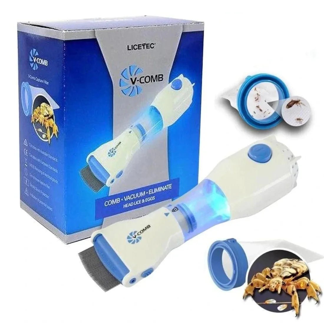Electric V - Comb Anti Lice Machine | Chemical - Free Safe Lice & Egg Removal Device - jnty.pk