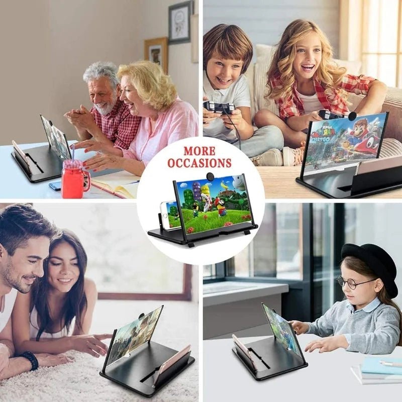 F3 Mobile Screen Magnifier | Enlarged Mobile Screen Amplifier & Eye Protection (Random Color) - jnty.pk