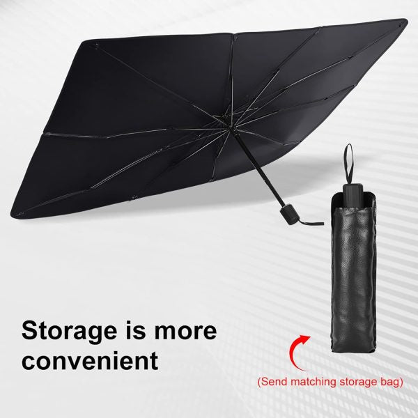 Foldable Car Windshield Umbrella Sunshade | UV Protection & Heat Blocker for All Vehicles - jnty.pk