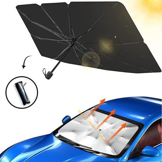Foldable Car Windshield Umbrella Sunshade | UV Protection & Heat Blocker for All Vehicles - jnty.pk