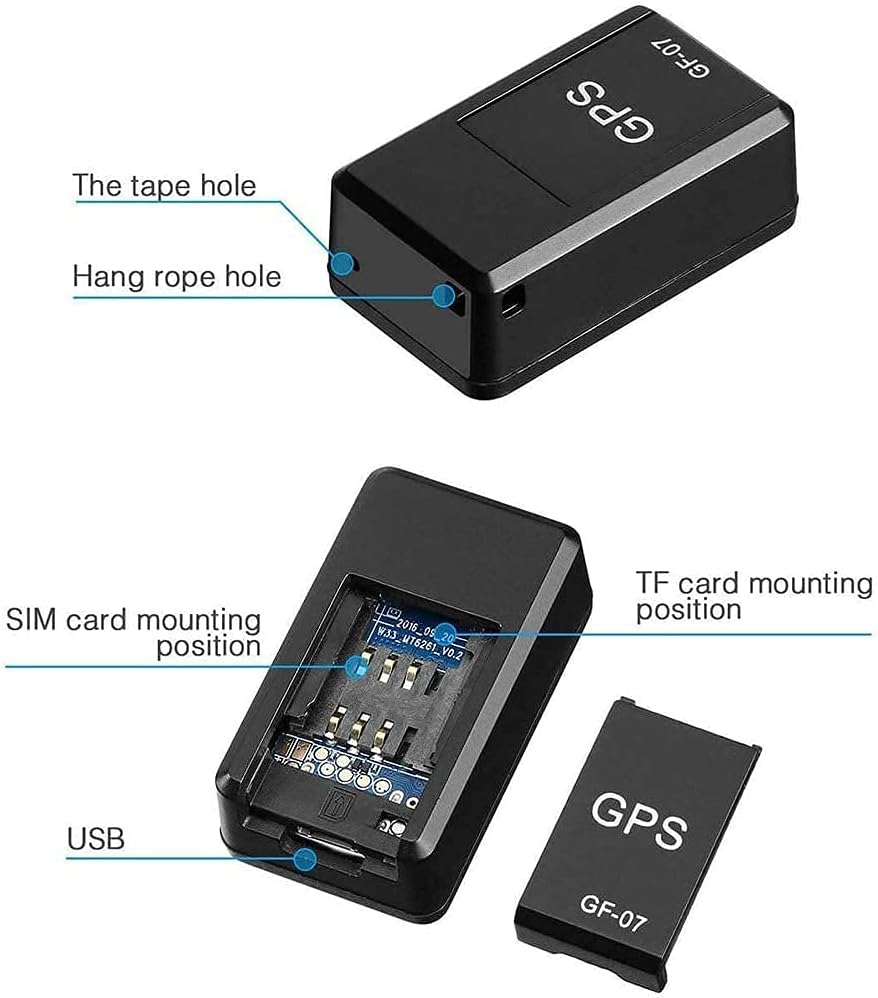 GPS Tracker With Box GF - 07 | Rechargeable Car Bike Tracker | Mini GPS Tracker Device - jnty.pk