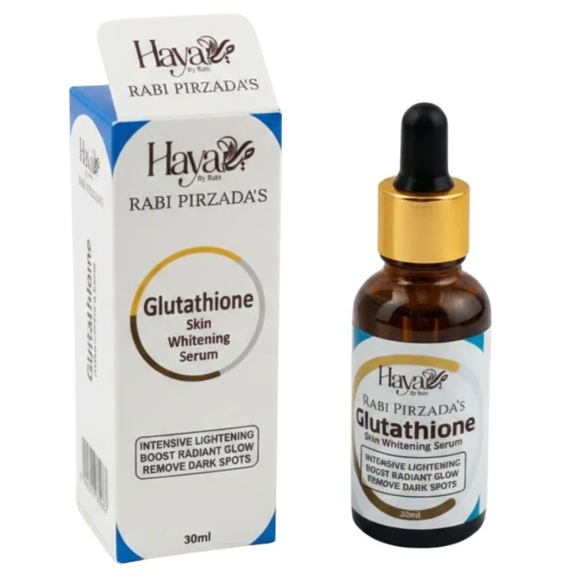Haya Glutathione Skin Whitening Serum 30ml | Brightening, Anti - Aging & Dark Spot Remover - jnty.pk