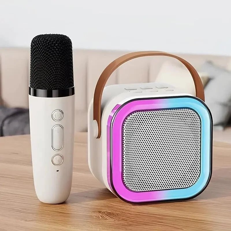 Karaoke Portable Wireless Bluetooth Speaker with Microphone Sound System for Singing and Parties (Random Color) - jnty.pk