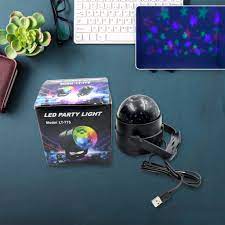 LED Disco Party Lights Crystal Magic Ball 3W RGB | Colorful Projection Lamp for Parties & Events - jnty.pk