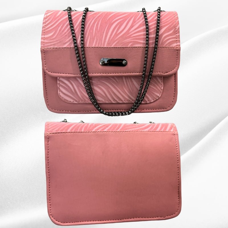 Luxury Women’s Shoulder Bag in Pink Faux Leather for Casual, Work, and Formal Use - jnty.pk