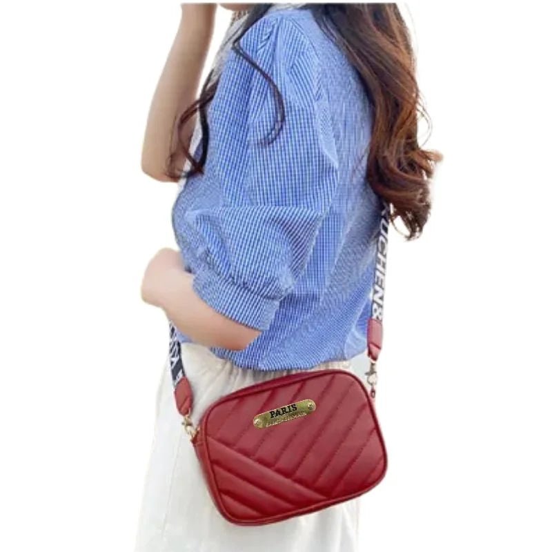 Maroon Leather Handbag for Girls & Women | Stylish Shoulder & Crossbody Bag | Daily Use & Gift - jnty.pk