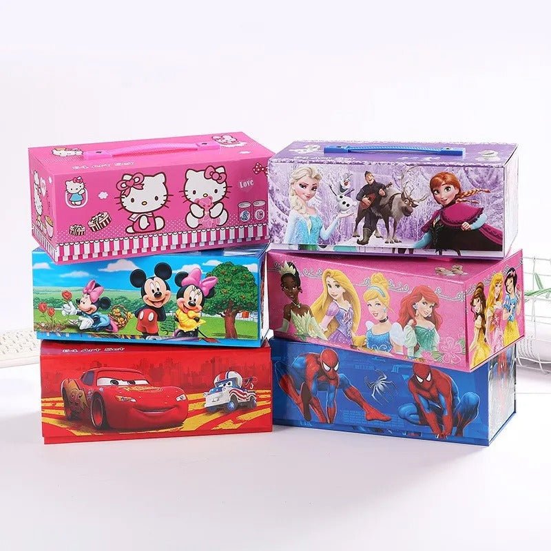 Multi Colour 54 Pieces Kids Art Artist Set In A Box With Drawers Pens Pencils Crayons Paints Providing Creative Designs - Boys - jnty.pk