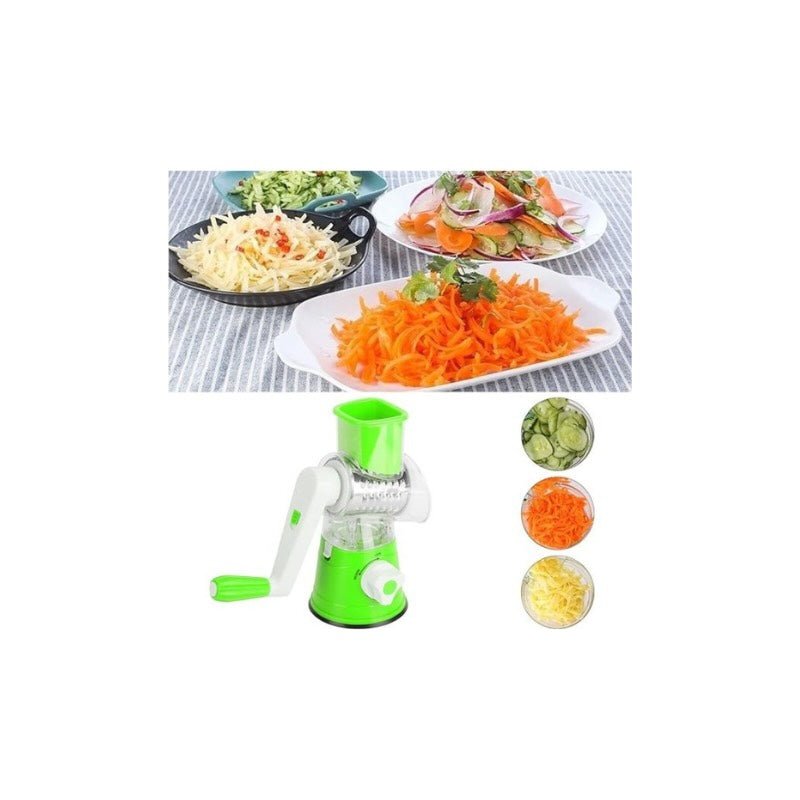 Multi - Functional Tabletop Drum Grater Manual Vegetable Cutter Slicer and Grater for Kitchen - jnty.pk