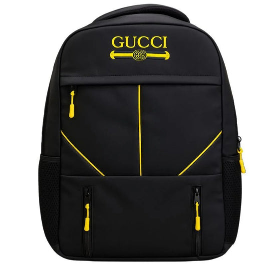 Multi - Functional Travel Backpack | Business Daypack with Laptop Compartment | Black & Yellow - jnty.pk