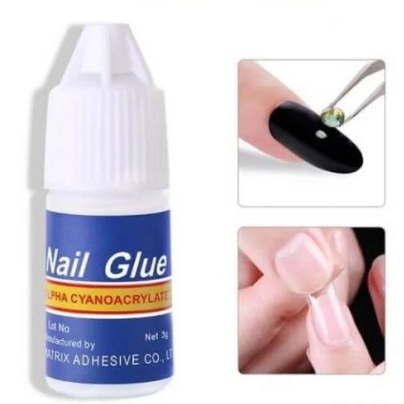 Multicolor Acrylic Artificial Nails Kit | Full Cover Nails with Glue | 24 Shades | 576 Pcs - jnty.pk