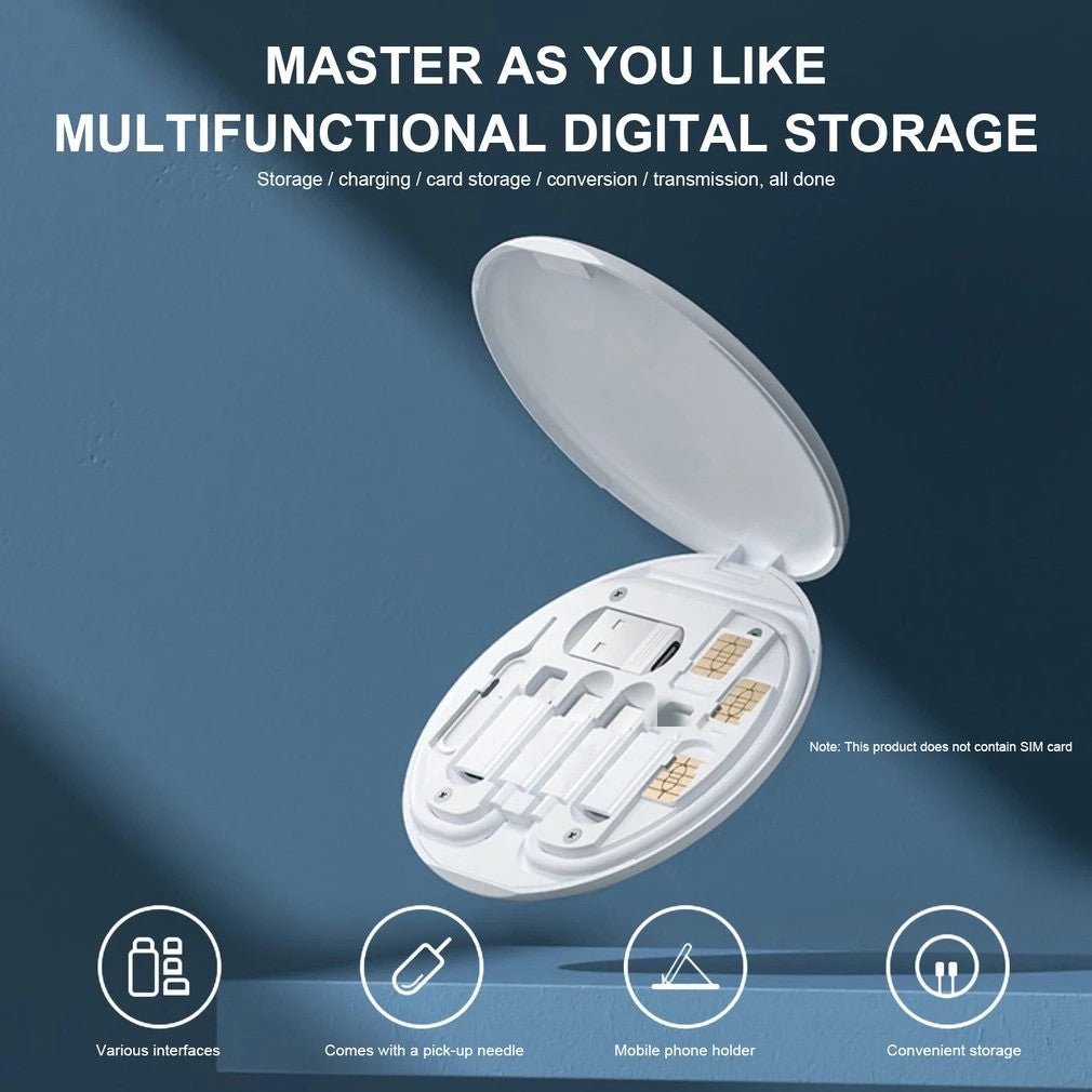 New Data Cable Storage Box | 60W Fast Charging | Multifunctional Mobile Phone Holder & Organizer - jnty.pk