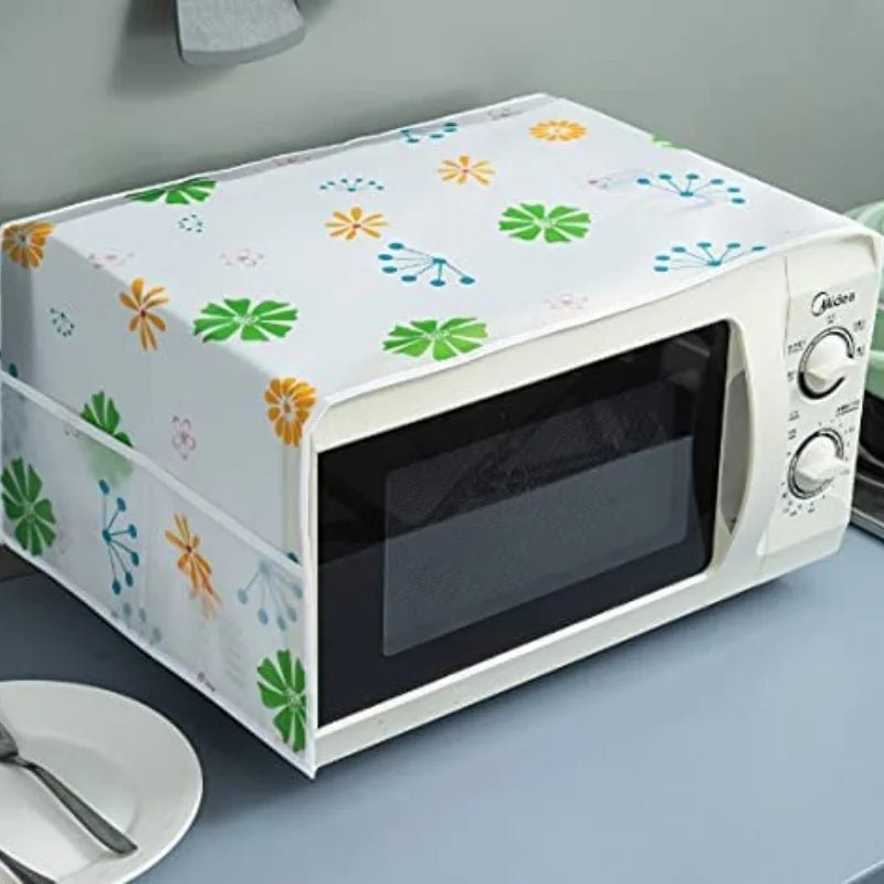 Oven & Microwave Cover | Waterproof Oil Dust Protector with Double Side Pockets - jnty.pk