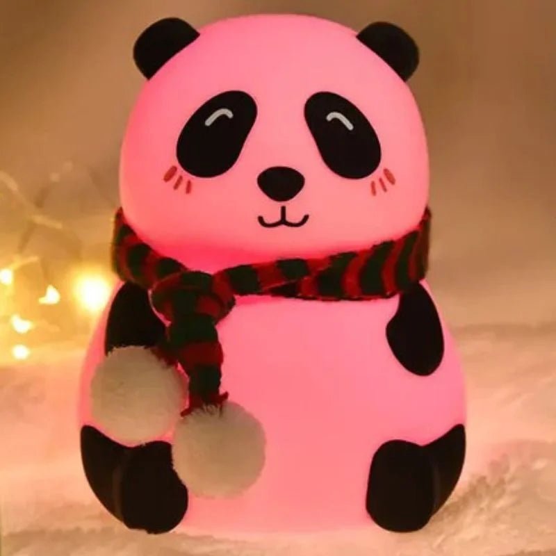 Panda LED Night Lamp | YH - 608 Model | Soft Silicone Rechargeable Night Light | 7 - Color Touch Control | Kids Bedroom, Nursery & Gift Decor - jnty.pk