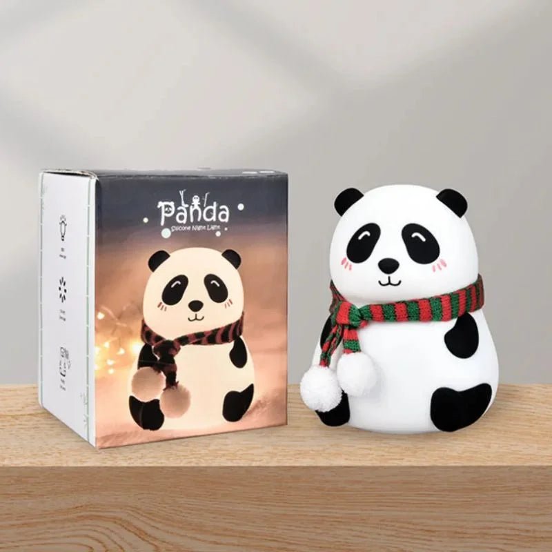 Panda LED Night Lamp | YH - 608 Model | Soft Silicone Rechargeable Night Light | 7 - Color Touch Control | Kids Bedroom, Nursery & Gift Decor - jnty.pk