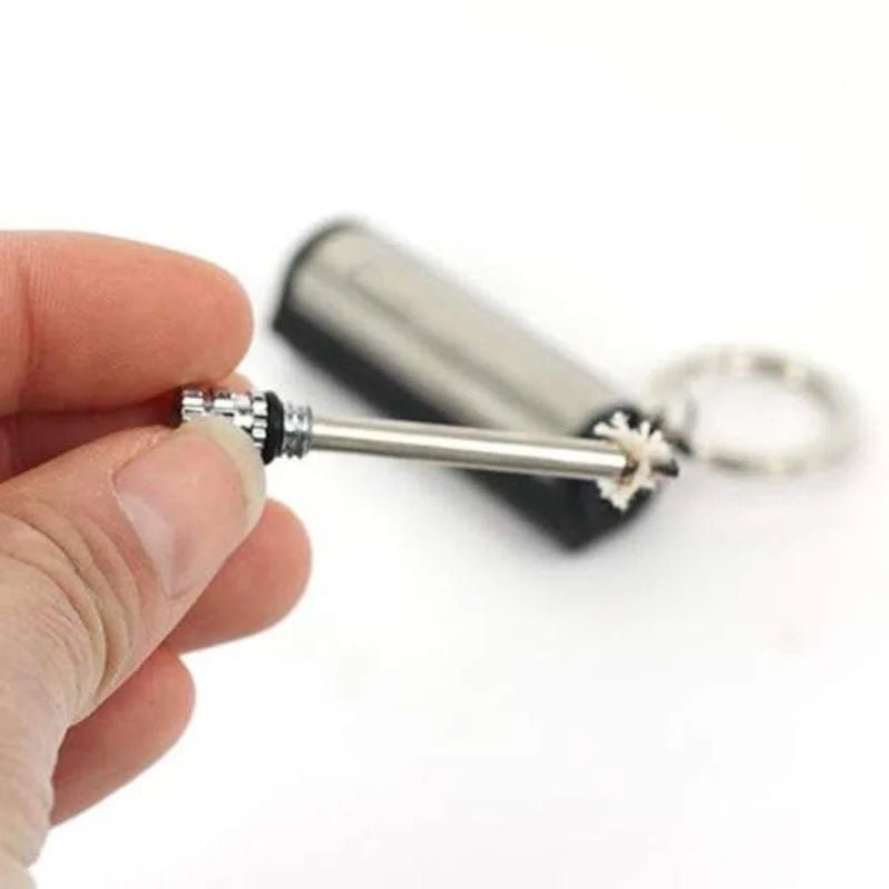 Permanent Match Striker Flint Stone Lighter with Keychain | Waterproof Survival Matchstick for Smoking & Outdoor Use - jnty.pk