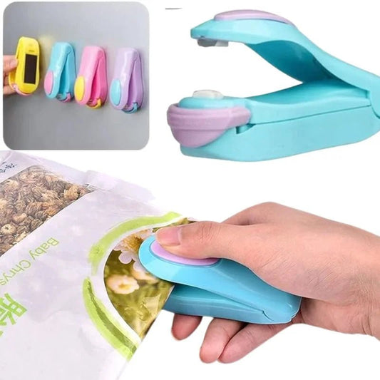 Portable Mini Heat Sealing Machine | Snack Bag Sealer | Handheld Resealer | Random Color - jnty.pk