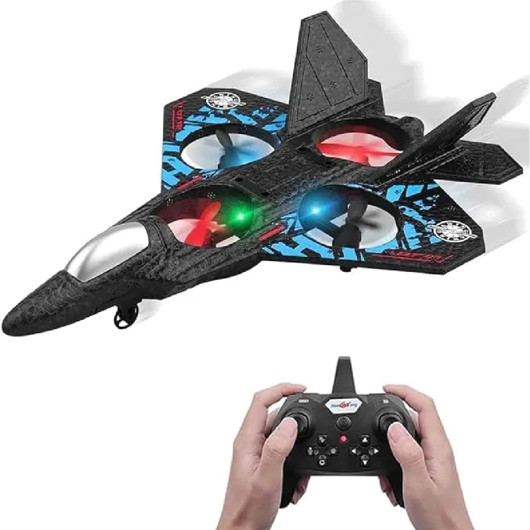 Premium RC Fighter Jet Plane 24G Remote Control Foam Airplane Toy High Speed Glider Stunt Aircraft for Kids Adults - jnty.pk