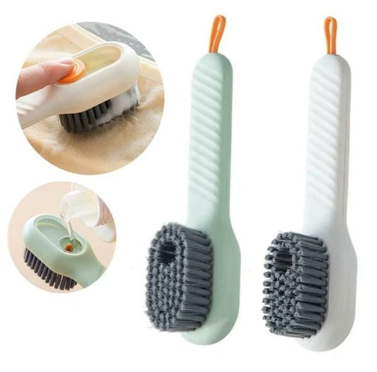 Shoe Brush with Liquid Dispensing | Multi - Purpose Cleaning Tool - jnty.pk