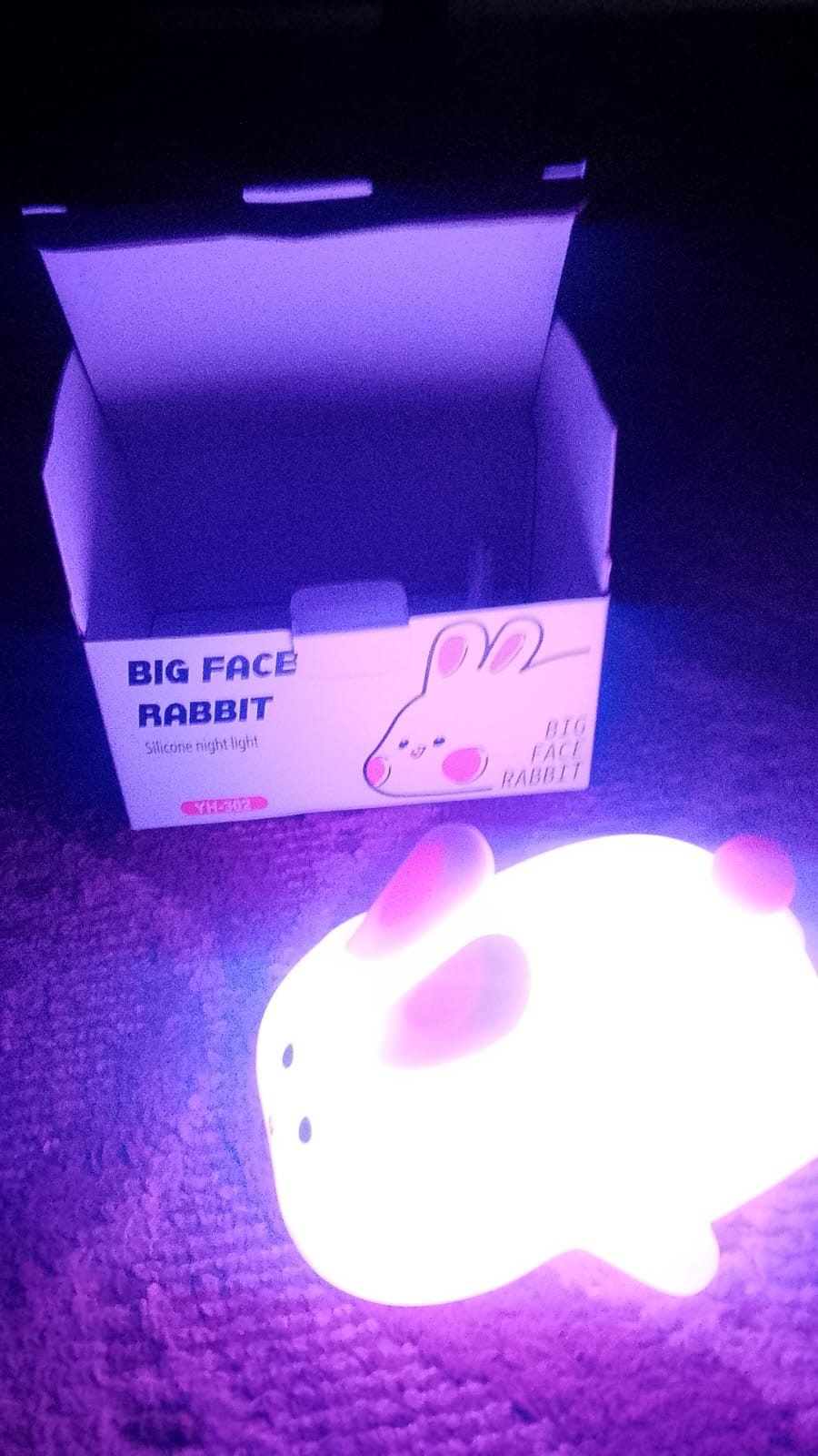 Silicon Rabbit Lamp - Cute Lamps - Rechargeable Rabbit Lamp With Touch Sensor - Bunny Night Lamps for Kids - jnty.pk