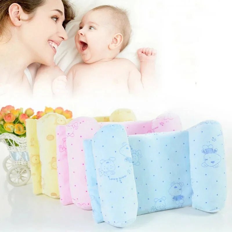 Soft Breathable Baby Pillow | Newborn Head Shaping Cushion for Flat Head Prevention - jnty.pk