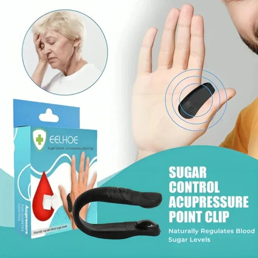 Sugar Control LI4 Acupressure Hand Clip | Stress & Migraine Relief | Random Color - jnty.pk